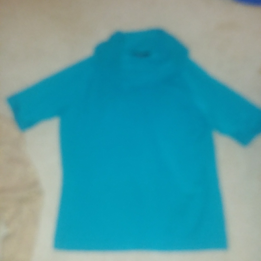 Short sleeve cowl neck